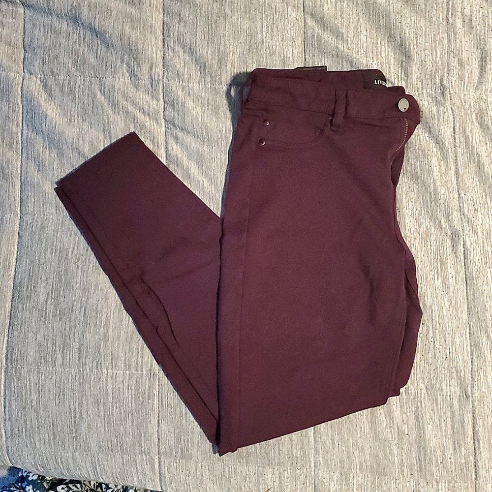 Liverpool Madonna Jeggings Ponte Leggings Aubergine Burgundy size 8